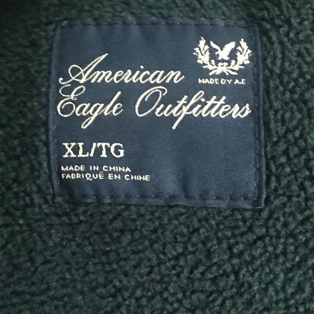 American Eagle Snap Front Puffer Vest Green  Size XL - Picture 5 of 6